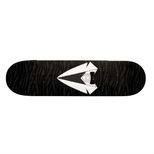 Black/White Tuxedo Skateboard