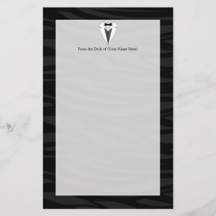 Black/White Tuxedo Stationery