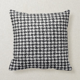 Black & White Tweed patterned pillow