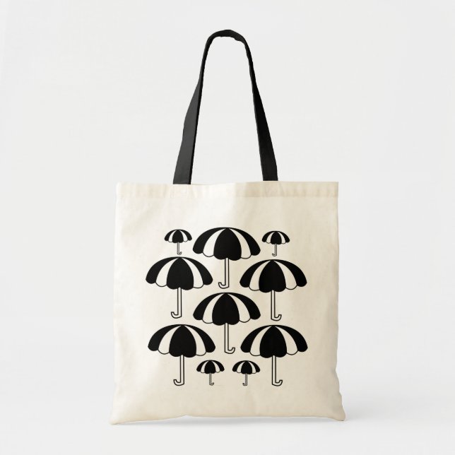 Black White Umbrella  Tote Bag (Front)