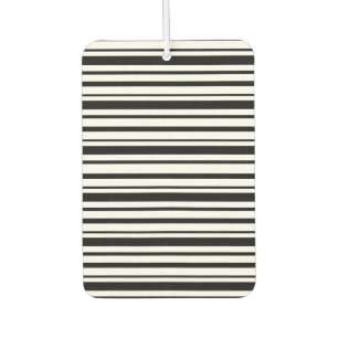 Black & White Uneven Stripes  Car Air Freshener