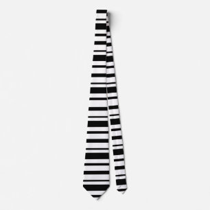 Black & White Uneven Stripes  Tie