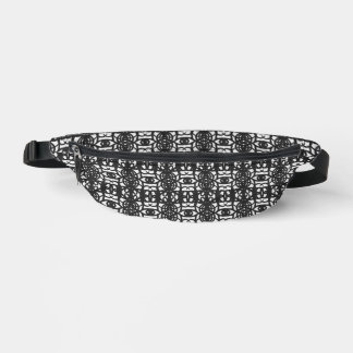 Black & White Unique Abstract Pattern Bum Bags