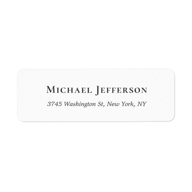 Black White Unique Classical Elegant Plain (Front)