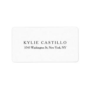 Black White Unique Classical Professional Label