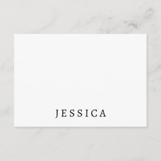 Black White Unique Classical Professional Name Enclosure Card