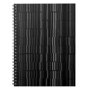 Black/White Unique Modern Stripe Pattern Cool Notebook