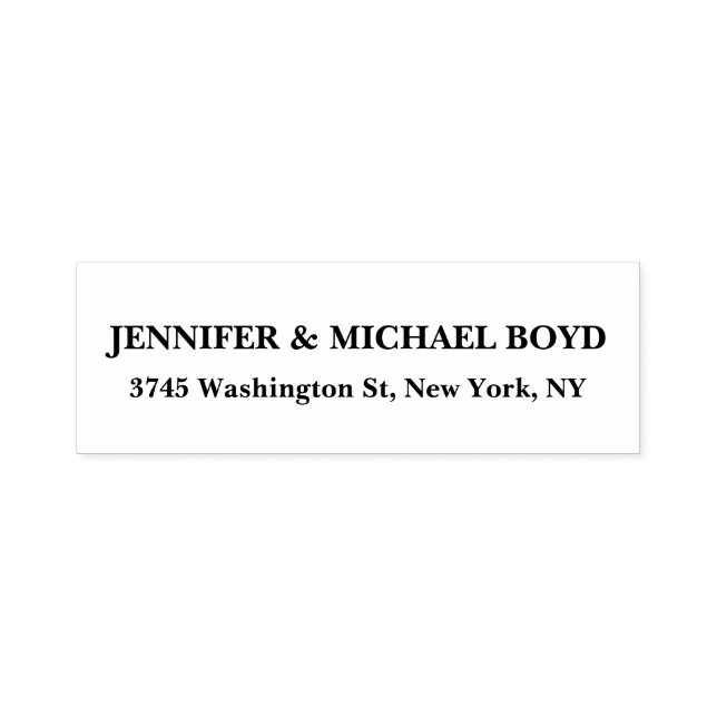 Black & White Unique Retro Classical Family Self-inking Stamp (Design)