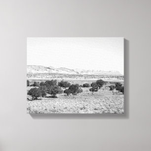Black & White Utah Desert Landscape 11x14 Canvas Print