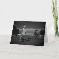 “Black & White Valley Grove” Sympathy Card