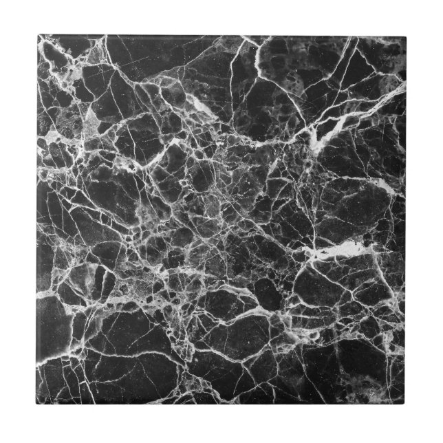 Black & White Veiny Marble Tile (Front)