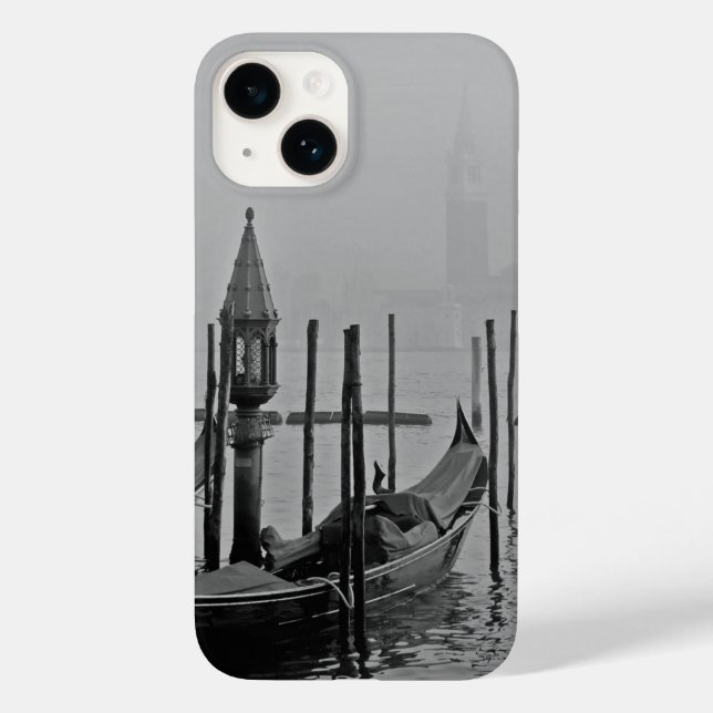 Black & White Venice Italy Travel Case-Mate iPhone Case (Back)