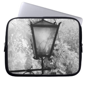 Black & White view of light fixture Laptop Sleeve