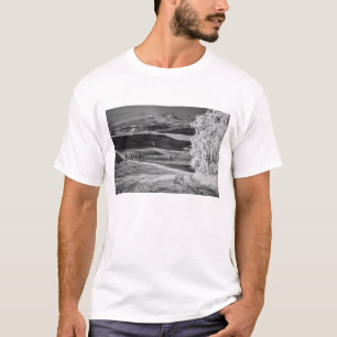 Black & White view of winding road T-Shirt