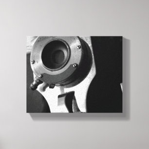 Black & White Vintage Film Camera Lens 8x10 Canvas Print