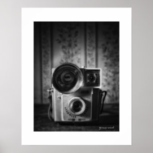 Black & White Vintage Kodak Starmite Poster Print
