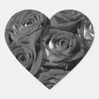 Black & White Vintage-look Roses Photo Stickers