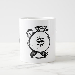 Black/White Vintage Money Bags Speciality Mug