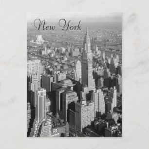 Black & White Vintage New York City Postcard