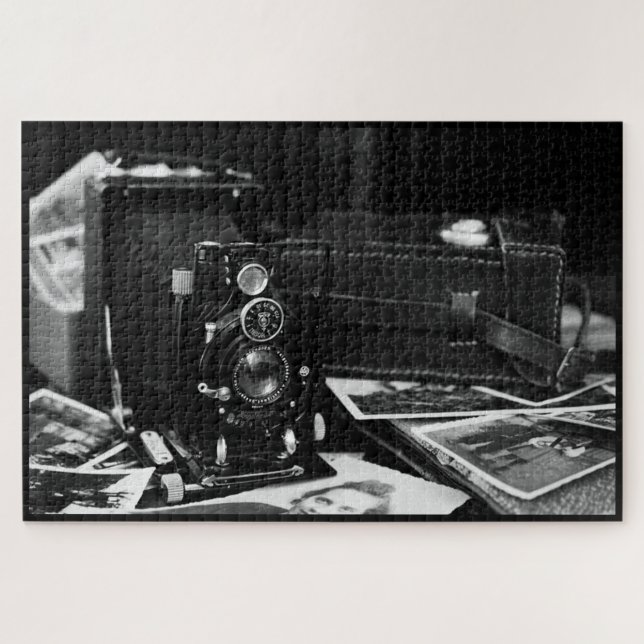 Black & White Vintage Photography Jigsaw Puzzle (Horizontal)