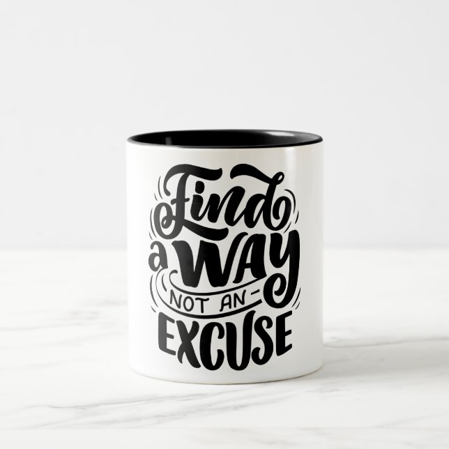Black White Vintage Quotes Mug (Center)