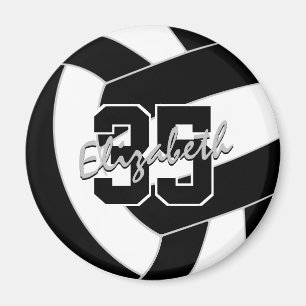 black white volleyball team colours gifts magnet