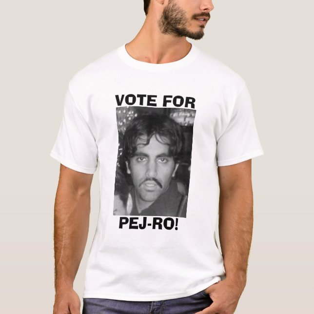 Black & White Vote for Pej-ro T-Shirt (Front)