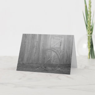 “Black & White Wagon Wheel” Birthday Card