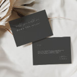 Black & White Walk Me Down The Aisle Proposal Card<br><div class="desc">Please note the card colour is dark grey, not black. Design features an handwritten font and modern minimalist design. Designed to coordinate with for the «SERENA» Wedding Invitation Collection. To change details, click «Personalise this template». To move the text or change the size, font, or colour, click «Edit using Design...</div>