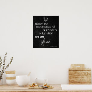 Black & White Wall Art   Women’s Rights Decor