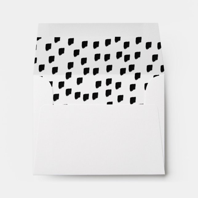Black & White Watercolor Brushstroke  Envelope (Back (Bottom))