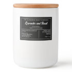 Black & white waterproof soap product label