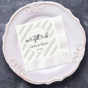 Black & White We Still Do Vow Renewal/Anniversary  Napkin