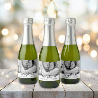 Black & White We Still Do Vow Renewal/Anniversary Sparkling Wine Label