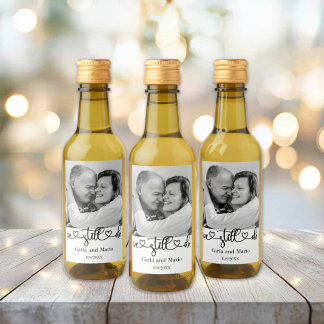 Black & White We Still Do Vow Renewal/Anniversary Wine Label