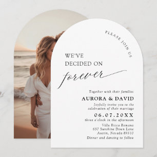 Black & White We’ve Decided On Forever Wedding Invitation