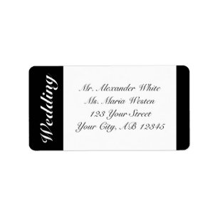 Black & White Wedding Address Labels