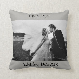 Black & White Wedding Cushion