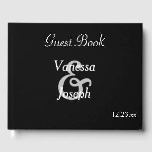 Black White Wedding   Guest Book