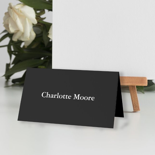 Black White Wedding Guest Name Place Card (Black White Wedding Guest Name Place Card
)