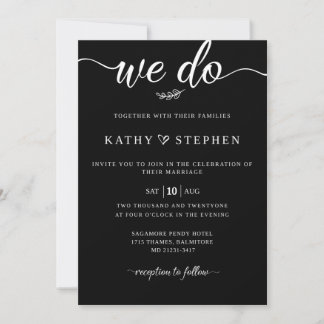 Black & White Wedding Invitation