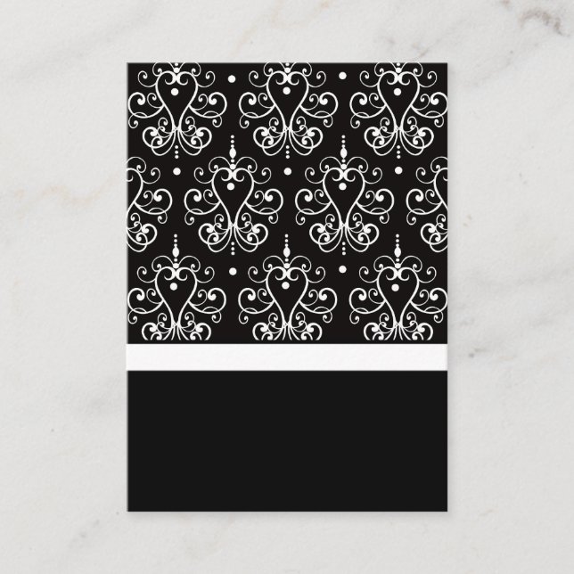Black & White Wedding Invitation Card Inserts (Front)