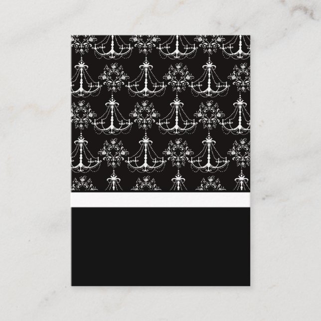 Black & White Wedding Invitation Card Inserts (Front)