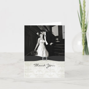 Black & White Wedding Photo Thank You Card