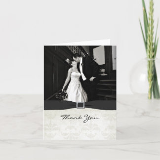 Black & White Wedding Photo Thank You Card