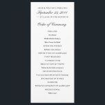 Black & White Wedding Program Template<br><div class="desc">Elegant,  simple wedding ceremony program template for any style of wedding.  Classic black and white wedding program.</div>