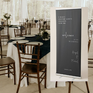 Black & White Wedding Retractable Banner