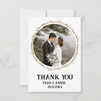 Black & White Wedding Thank You Cards