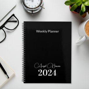 Black & White Weekly Monthly Business Planner