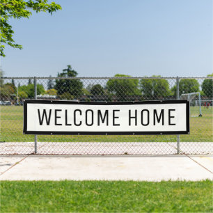 Black & White Welcome Home Banner